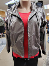 Load image into Gallery viewer, Sz XXXL Zyia NWT Silver Windbreaker fits like 1x/2x