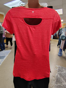 Sz XL Gaiam Red Heathered Top