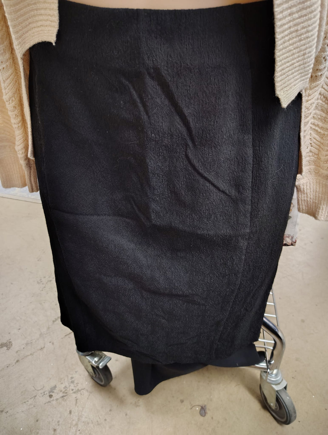 Sz16W Cato Black Denim Pencil Skirt