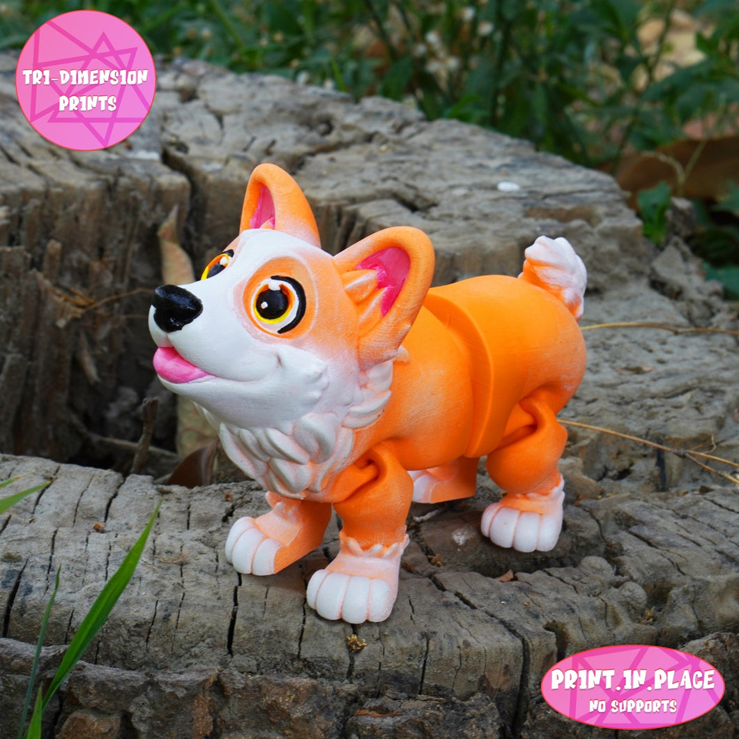 Candace the 3D Printed Articulating Corgi