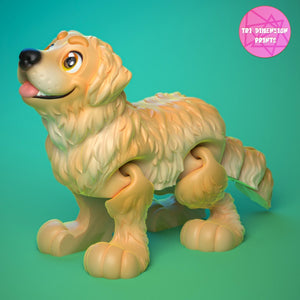 Pablo the 3D Printed Articulating Golden Retriever