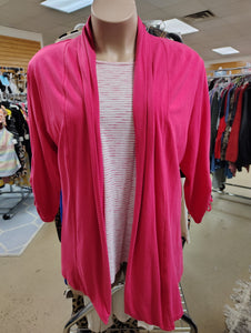 sz3X JM Collection pink tunic open front coverup