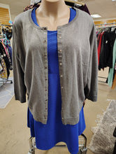 Load image into Gallery viewer, sz3X Petite Catherines NWT gray button cardigan sweater