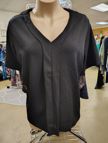 Sz5X Jessica London black stretchy blouse size 30/32