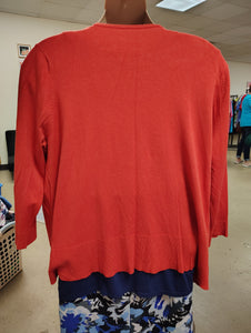 Sz3X Premise orange button front cardigan