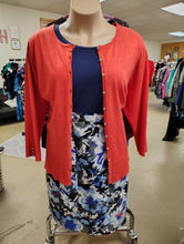 Load image into Gallery viewer, Sz3X Premise orange button front cardigan