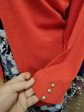 Load image into Gallery viewer, Sz3X Premise orange button front cardigan