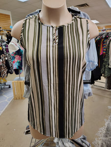 Liz Claiborne striped sleeveless top size 0X