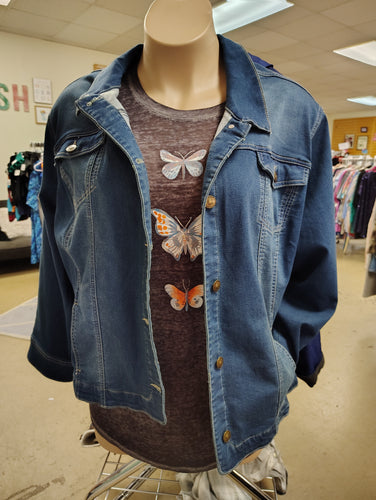 sz4X Catherines stretchy denim jean jacket size