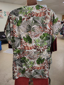 Tropical floral tie front kimono size L/XL