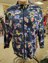 Load image into Gallery viewer, CJ Banks floral zip front lightweight jacket size 3x