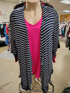 Lane Bryant striped navy and white cardigan size 22/24 3x