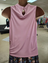 Load image into Gallery viewer, Torrid high neck sleeveless pink blouse size 1x