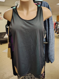 Danskin Now mesh tank top gray/teal size XXL