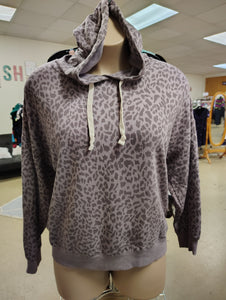 Buffalo David Bitton purple leopard print hoodie size XXL