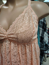 Load image into Gallery viewer, Torrid 4x peach lingerie chemise top lace