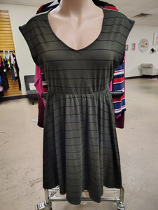 Torrid green striped empire waist dress size 2x