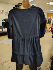 Time & Tru navy corduroy tiered dress size XXXL