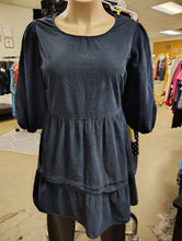 Load image into Gallery viewer, Time &amp; Tru navy corduroy tiered dress size XXXL