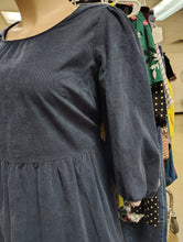 Load image into Gallery viewer, Time &amp; Tru navy corduroy tiered dress size XXXL