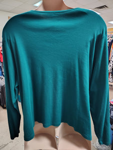 Liz Claiborne green long sleeve tee size 5x