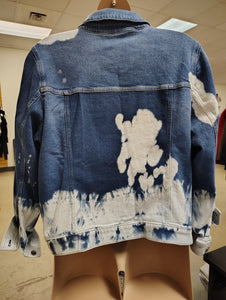 Lane Bryant distressed denim jacket size 24 3x