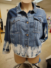 Load image into Gallery viewer, Lane Bryant distressed denim jacket size 24 3x