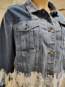 Lane Bryant distressed denim jacket size 24 3x