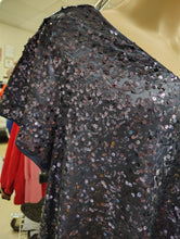 Load image into Gallery viewer, Roaman&#39;s blue sequin dressy top size 34W 6x