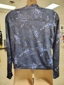 Columbia blue floral crop sweatshirt size XXL