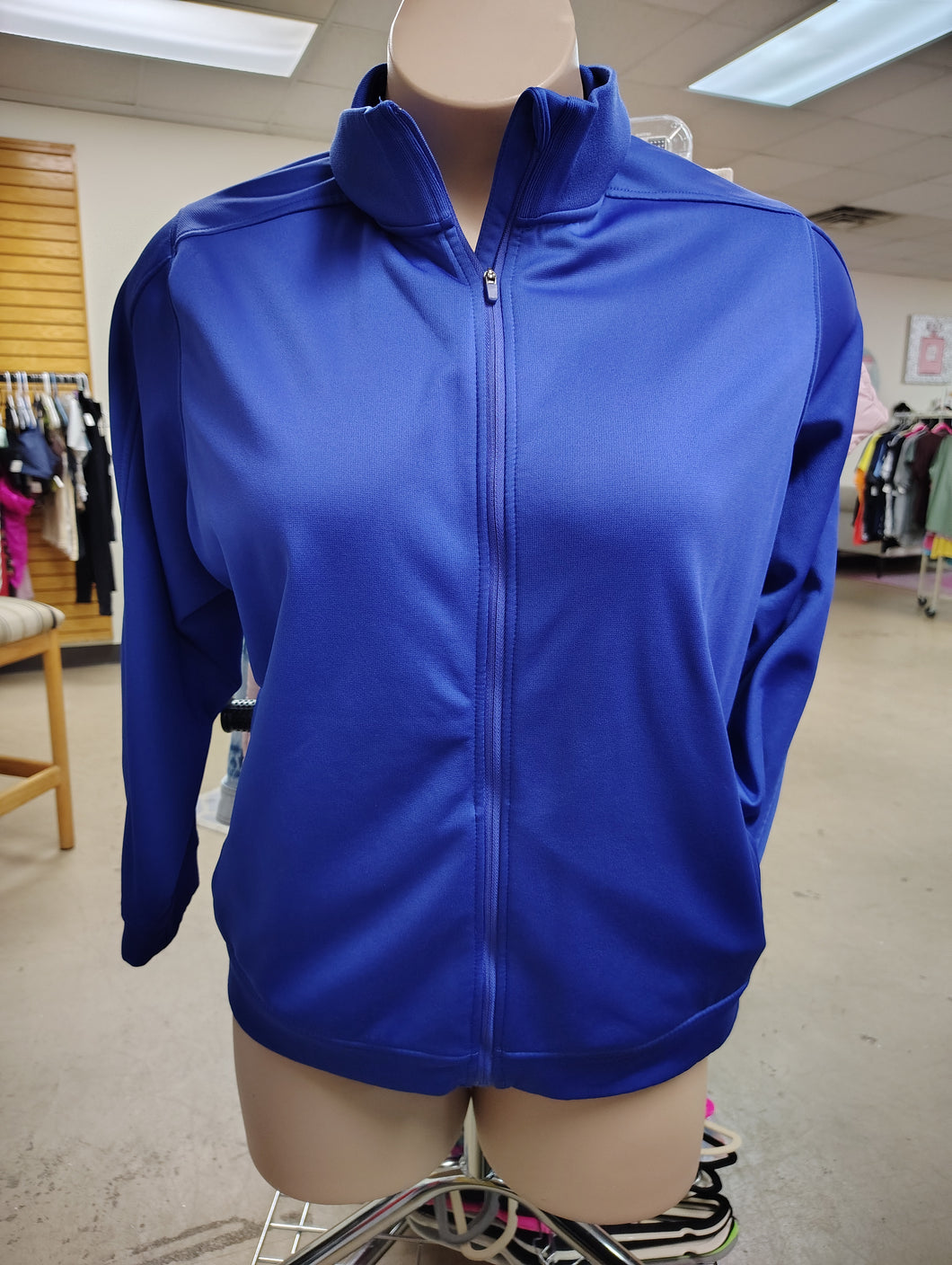 Land's End blue zip front jacket size 3x