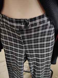 Lane Bryant wide leg plaid pants size 22 stretchy