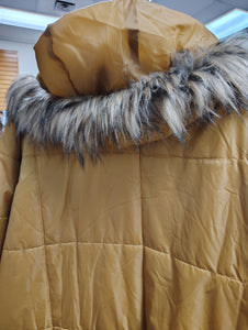 Anthony Richards mustard yellow long winter coat 4x