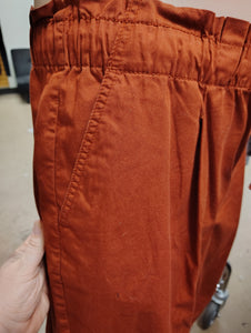 Loft orange paperbag waist straight leg pants XL 18