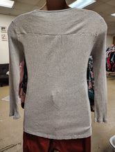 Load image into Gallery viewer, Corfrute gray ribbed long sleeve top size 2x