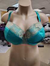 Load image into Gallery viewer, Cacique teal balconette lace 42F