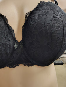 Torrid Curve black lace pushup t-shirt bra 48C