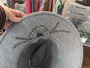 *Special Order* Floral + Wheat Hat