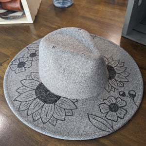 Vegan Felt Panama Hat- Grey