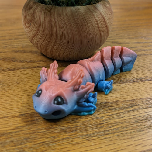 Annie the Axolotl- Pink to Green