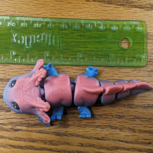 Load image into Gallery viewer, Annie the 3D Printed Articulating Axolotl- Pink to Green