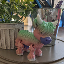 Load image into Gallery viewer, 3D printed Articulated Emo Highland Cow- Rainbow