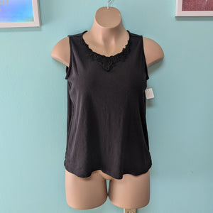 White Stag XXL Black Lace Trim Tank