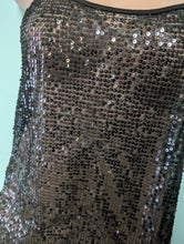 Load image into Gallery viewer, XL No Boundaries Sheer Black Sequin Racer back