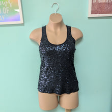 Load image into Gallery viewer, XL Apt 9 Navy Sequins Tank