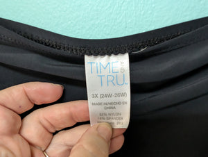 3X Time and True Black Swim Bottom