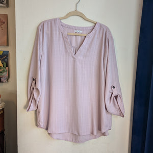 XXL Maurice's Lilac 3/4 Sleeve Blouse