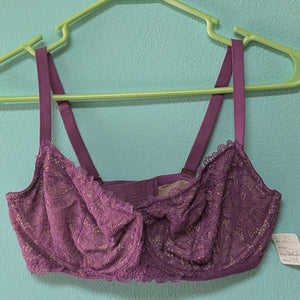 46DD Soma Purple Lace Convertible Bra