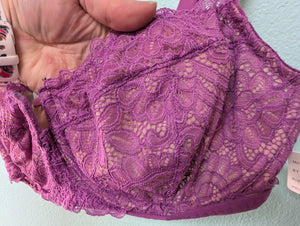 46DD Soma Purple Lace Convertible Bra