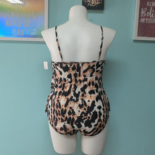 Load image into Gallery viewer, szXXL Chicsoul Animal Print Ruffle One Piece